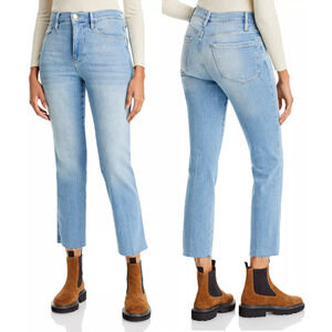 Frame Le Sylvie High Waisted Raw Edge Crop Flare Jeans Overturn Women's Size 27